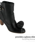 Black Leather Shoe Creme That Polishes And Protects Smooth Leather Keeps Your Kicks Looking Fresh And Shiny For Everyday Wear Long Lasting Gloss For All Your Shoes with a black leather boot.
