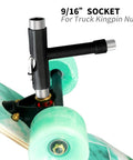 All In One Skate Tool Kit For Skateboards And Longboards With T Type Allen Key And L Type Phillips Head Wrench on board
