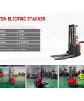 Walkie Stacker For Heavy Cargo Lifting Compact Pallet Stacking Equipment With Stable Support displayed in industrial setting
