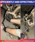 Using the 5 Piece Front End Service Tool Kit for Ball Joints Pitman Arm and Tie Rod Removal without hammer on suspension component.