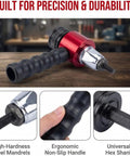 Electric Rivet Gun Adapter Kit M3 to M8 with ergonomic handle and hex shank for automotive repair and DIY projects