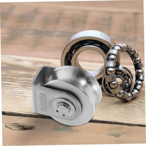 Stainless Steel Bearing Pulleys For Sliding Doors Set Of Two Heavy Duty Wire Rope Wheels Industrial Track Rollers