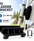 RV Ladder Bracket For On The Go System, Secure Clip Mount For Ladder Runners, Heavy Duty Snap On Bracket Fits 27 By 40 Mm Rung