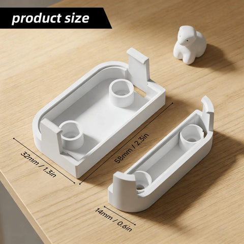 10 Millimeter Height Extension Riser For Ring Alarm Sensor Gen 2 To Align On Uneven Doors And Windows Snap On No Tools Mounting Sensor And Magnet Not Included Crown Molding And Trim Installation, showing product size dimensions