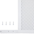 Adjustable Door Grille For 30 To 36 Inch Doors No Fuss Easy Install White Finish with screws, honeycomb pattern