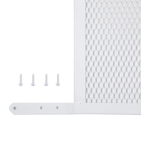 Adjustable Door Grille For 30 To 36 Inch Doors No Fuss Easy Install White Finish with screws, honeycomb pattern