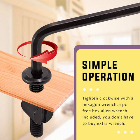 Crib And Furniture Fastener Kit With M6 Hex Socket Cap Screws And Barrel Nuts, 84 Pieces Black Nickel Plated, Includes Allen Wrench, Built To Last For Beds Cots Cribs And Home DIY Furniture Projects in use.