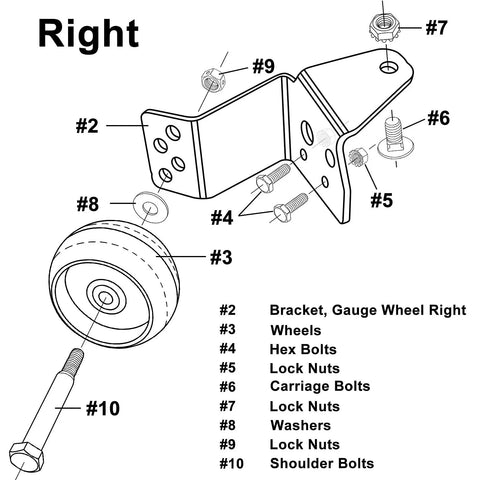 42 Inch Deck Gauge Wheel Bracket Kit Fits Husqvarna Ariens AYP Poulan Pro Craftsman 532181040 525509501 YTH22V42 YTH2042 YTH18542 GWN42B Lawn Mowers And Tractors
