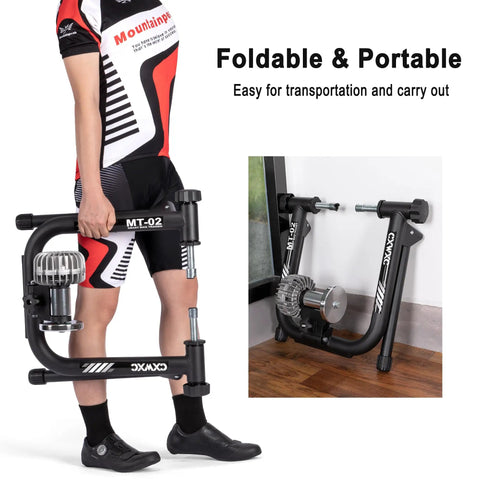 Smart Fluid Bike Trainer For 26-29 Inch Wheels And 700c, ultra quiet indoor cycling stand folded for portability