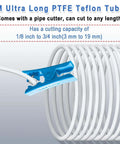 5m PTFE Teflon tube with cutter for 16.4Ft PTFE Teflon Tube Kit 2.5mm ID X 4mm OD for 1.75mm filament direct drive 3D printers