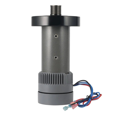 Built Tough Heavy Duty Treadmill DC Drive Motor With Flywheel, 2.80 HP Engine, No Hustle Replacement For NordicTrack And ProForm, Plug And Go Smooth Operation - gray motor with wires.
