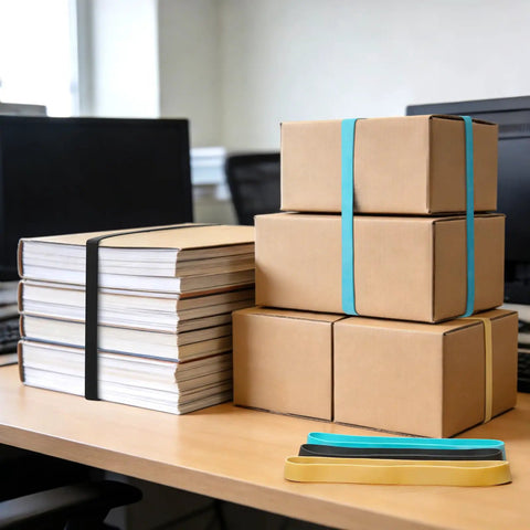 Heavy Duty Thick Rubber Bands Set 36 Pcs Large Wide Ranger Bands Size 107 in office use securing boxes and books