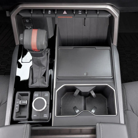 Toyota Tundra And Sequoia Hidden Center Console Organizer With Press Open Secret Compartment Fits 2022 2023 2024 2025 2026