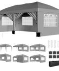 Heavy Duty 10 By 20 Pop Up Canopy Tent For Party Bashes And Big Events Commercial Grade Event Shelter with sidewalls and bag
