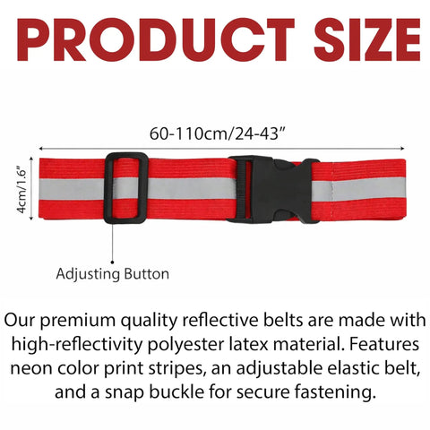Grab These Adjustable Reflective Sash Belts Keep Your Crew Safe With Elastic Glow Straps For Cycling Running Walking 360 High Visibility Fits 24 To 43 Inches Waist Straight Up Game Changing Night Gear