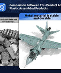 Comparison of Metal Airplane Model Kit For Kids 8 9 10 11 12 Teens Hands On DIY STEM Building Toys with plastic parts