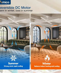 Straight Up Awesome 84 Inch Industrial Ceiling Fan With Remote Real Quiet 6 Blade Reversible Airflow For Indoor Outdoor Spaces energy saving showing summer and winter cooling features.