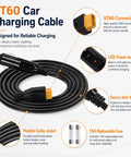 No Hassle Bulletproof XT60 To 12V 24V Car Charger Cable designed for reliable charging with XT60 connector and LED indicator.