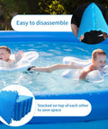 Interlocking Pool Drainage Mats For Above Ground Walkways Keeps Dirt Out Of The Pool 16 Pack Durable Plastic Floor Mats displayed near pool