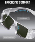 Tough As Nails Wraparound Safety Sunglasses Featuring Detachable Side Shields Impact Resistant Tinted Lenses showing ergonomic design and integrated nose bridge.