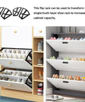 Double Layer Shoe Cabinet Hinges Kit With Four ABS Hinge Units And Twenty Installation Accessories shown on 2 tier shoe racks