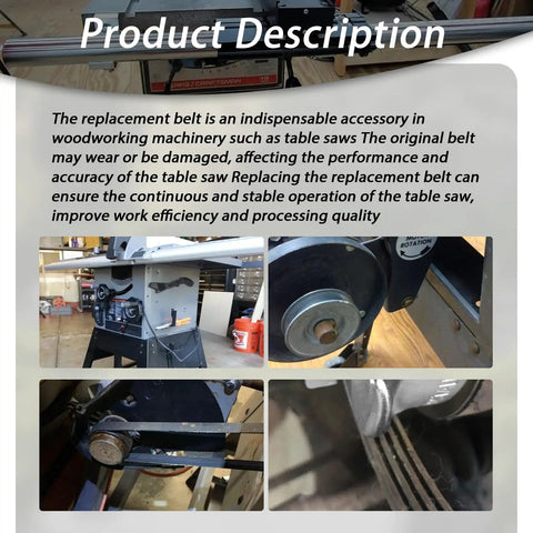 Replacement Drive Belt For Porter Cable PCB270TS Table Saw 5140085-55 shown installed for consistent and precise cuts.