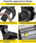 Want A No Hassle Setup This Heavy Duty Electric Rebar Bender Knocks Out Quick Hydraulic Steel Bends Up To 25Mm With Smooth 130 Degree Swings And Rock Solid 1500W Power For Real Pros showing polished 40Cr headstock, hexagon screws, and aviation aluminum body.