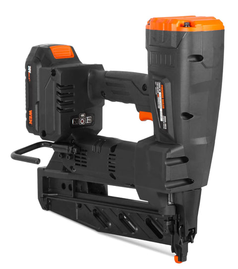 Workhorse Grade 20V Max Cordless Brushless 16 Gauge Brad Nailer Arrives With Battery And Charger Sporting Smart Control Panel 100 Nail Clip Magazine And Dry Fire Protection For Zero Stress Diy Repairs