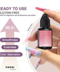 Hand holding Airbrush Gel Nail Polish Starter Kit With 12 Vibrant High Pigment Colors Hema Free Non Acetone Quick Dry bottle
