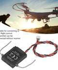 DSMX 2.4GHz 8 Channel RC Satellite Receiver Replacement for AR8000 AR6210 AR12120 AR9020 shown with drone in background