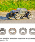 Premium Steel RC Ball Bearings Deliver Slick Low Friction Rolling And Gnarly Track Performance For Tough 1/16 Scale Remote Control Rigs Compatible With Scy Repair Kits with RC vehicle and ball bearings.