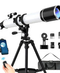 High Powered 90mm Refractor Telescope For Adults With 900mm Focal Length, 36X To 270X Magnification, accessories and carry bag