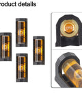 4-Pack for mini Magnetic Level with Base, Compact Pocket for spirit showing four compact levels with clear spirit vials.