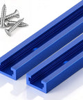 Two Pack 12 Inch Aluminum Pro Grade T Track For Woodworking Jigs And Fixtures With Double Cut Profile And Predrilled Mounting Holes And Screws