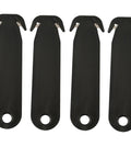 4 Pack Retractable Blade Box Cutters With Stainless Steel Safety Blades Double Edged Utility Knives For Cutting Paper Film And Packages Lightweight Portable And Easy To Carry In Black And White, black 4-pack