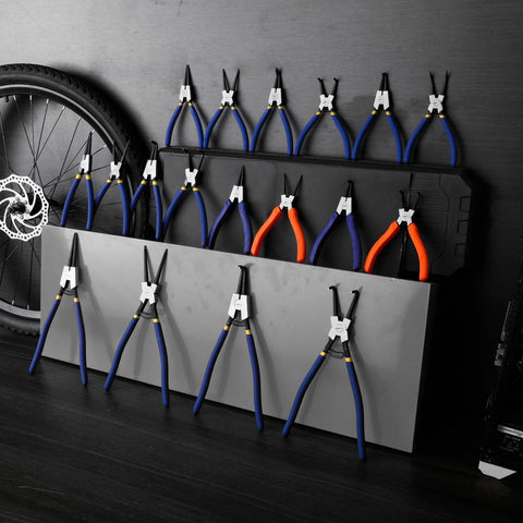 Snap Ring Pliers Set 7 Inch Heavy Duty External And Internal Circlip Pliers Kit With Straight And Bent Jaw Tips Displayed