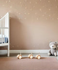 Swivel Caster Wheels With Brakes, Rubber Stem Casters For Furniture Replacement, Easy Attachment, in front of a nursery crib