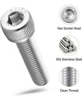 Ultimate M3 Screws And Nuts Kit For 3D Printing 750 Piece Set In 304 Stainless Steel 18 8 Stainless Hex Socket Head close-up