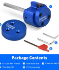 Easy Grip PVC Pipe Reamer With Aluminum Head Fitting Saver And Socket Saver For Water Drain And Vent Lines In One And A Half Inch And Two Inch Sizes DIY Friendly Pro Grade Plumbing Tool For Quick Clean Cuts with included accessories.