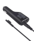 No Drama 36W Car Charger For Microsoft Surface Pro And Laptop Fast Charging Adapter With Usb Port and five foot cable.