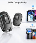 Two Pack Wireless Remote Shutter For iPhone And Android Cameras Bluetooth Photo Clicker with wide compatibility display