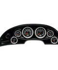 Black Two Gauge Race Panel For 2-1/16 Inch Gauges, OEM-Look Fit, Paint-To-Match Dash, Replaces Stock Cluster