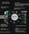 USB Load Tester For Real World Testing No Fluff Electronic Load Resistor Module 25W LD25 USB Type C Interface Discharge Adjustable Current 0.25A To 4A With Smart Temperature Control And Cooling Fan, board with display