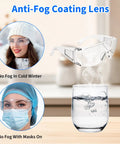 Shop Grade 3 Pack Clear Safety Glasses Heavy Duty Wraparound Protective Eyewear floating over steam and water.