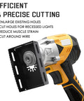 Two Pack Square Slot Cutter For Drywall Outlet Boxes Heavy Duty Oscillating Tool Bit With Precise 2-3/8 By 3-3/4 Inch Or 3-3/4 By 3-3/4 Inch Holes Thick Tough Blade For Rigidity And Long Service Life Fast Outlet Box Openings, cutting drywall holes