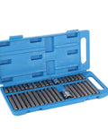 40 Piece Star Spline Hex Socket Bit Set For One Half Inch And Three Eighth Inch Drive Wrenches With Toolbox