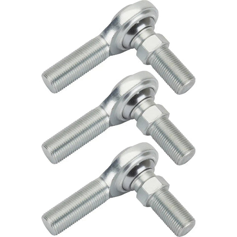 5/8 Inch Steel RH Male Heim Rod End Joint Featuring Teflon Lined Hex Stud assembly showing three joints for hot rod linkage.
