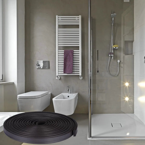 75 Inch Flexible Magnetic Shower Door Seal Strip For Framed And Semi Framed Glass Doors Replacement in a bathroom