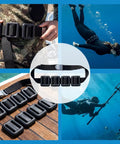4 Pcs Scuba Weight Belt Set With Coated Lead Blocks And Nylon Belt, 2.2 Lb Total Weight, Dive Weights For Free Diving