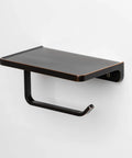 Oil Rubbed Bronze Wall Mount Toilet Paper Holder With Shelf And Phone Slot, Heavy Duty Zinc Alloy Dispenser for bathroom use